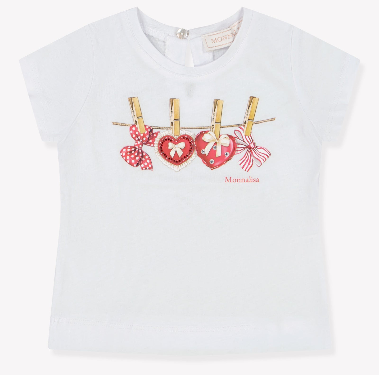 MonnaLisa Baby Meisjes T-Shirt In Wit