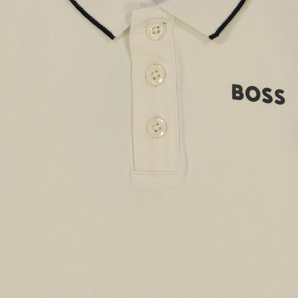 Boss Baby Jongens Polo In Licht Beige