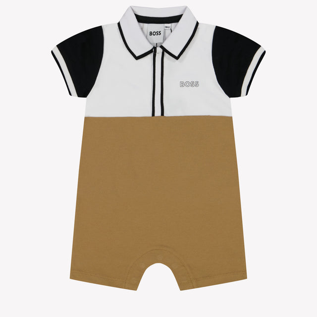 Boss Baby Boys Playsuit In Beige