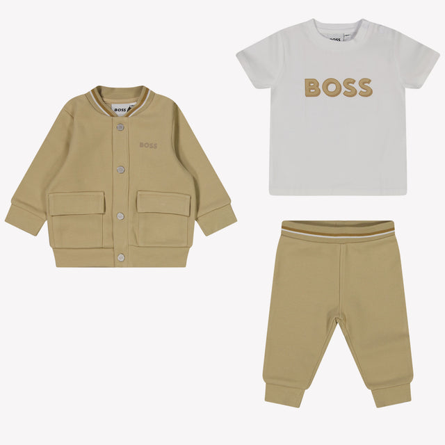 Boss Baby Jongens Joggingpak In Licht Beige