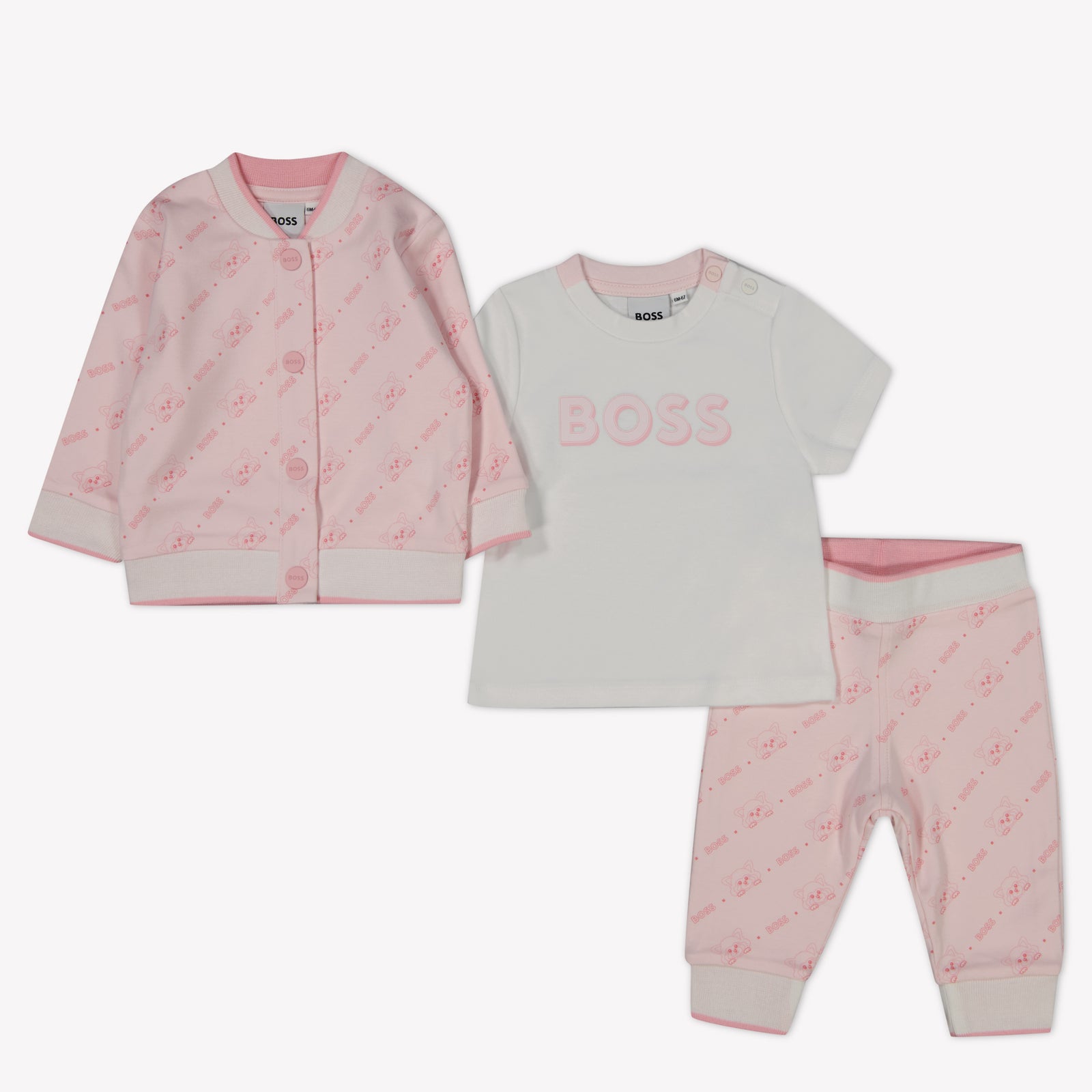 Boss Baby Girls Tracksuit In Light Pink