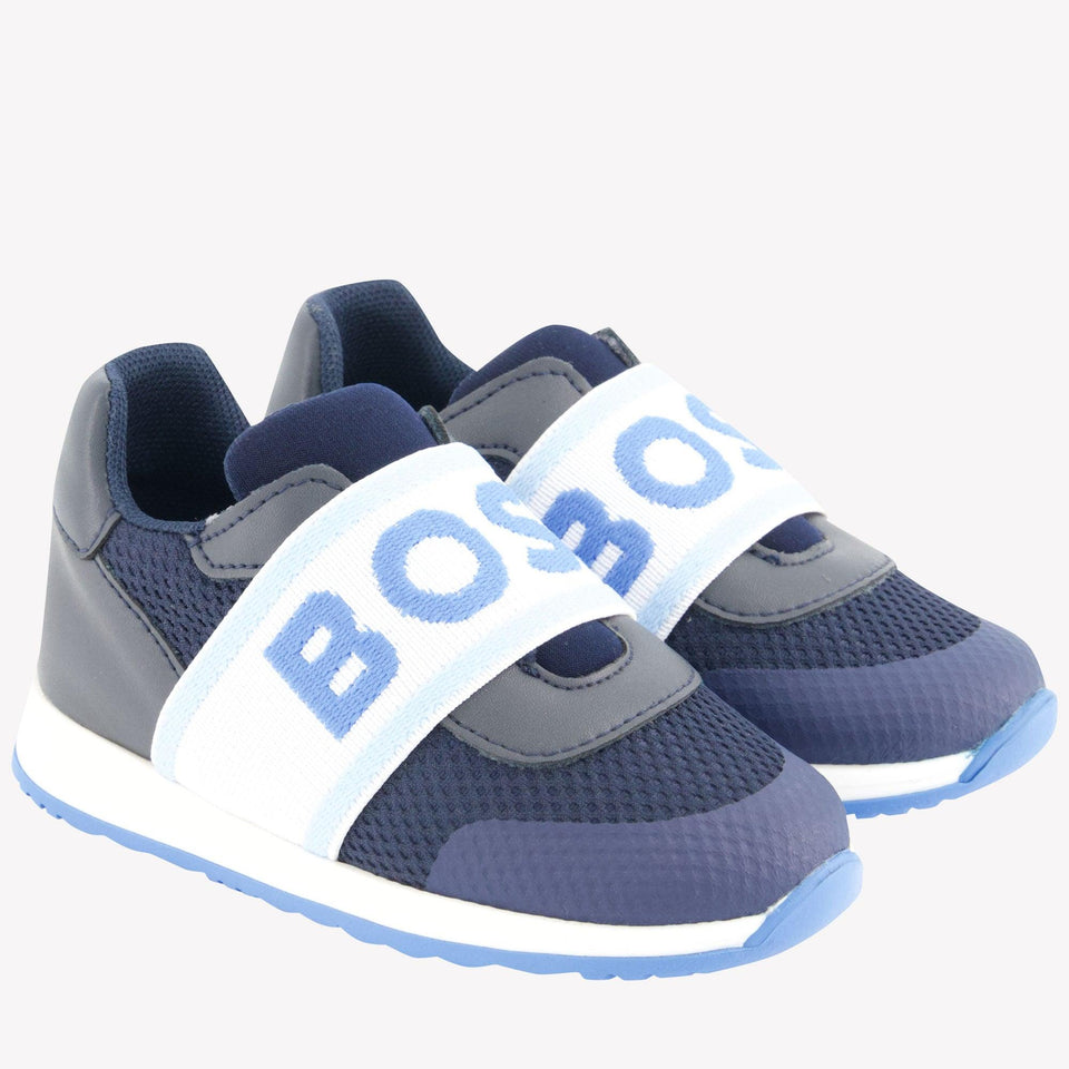 Boss Boys Sneakers in Navy