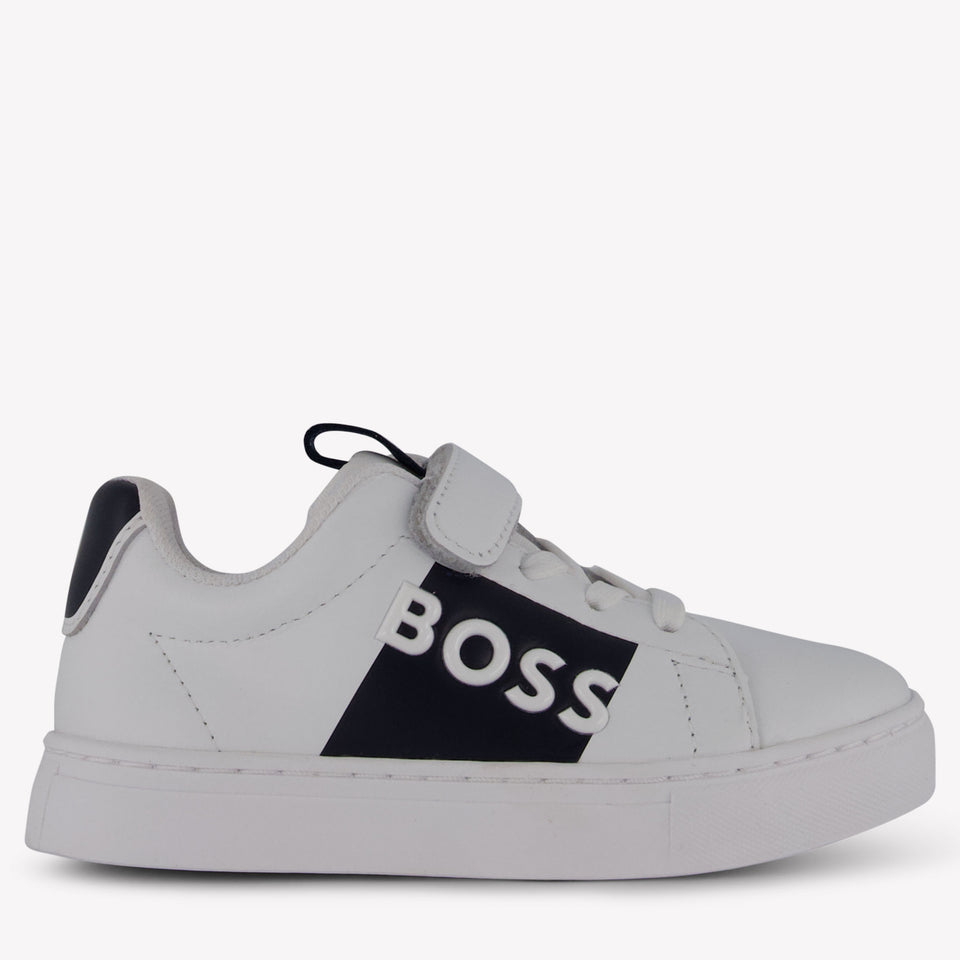 Boss Jongens Sneakers In Wit