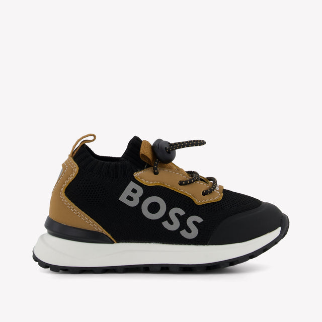 Boss Jongens Sneakers In Zwart