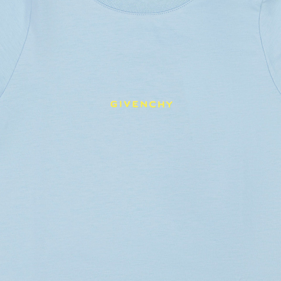 Givenchy Baby Jongens T-Shirt In Licht Blauw