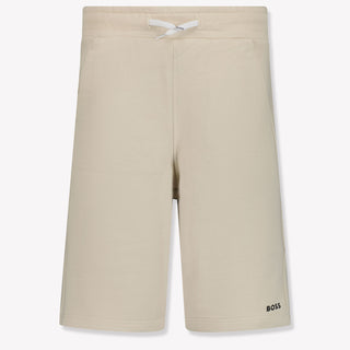 Boss Kinder Jongens Shorts In Licht Beige