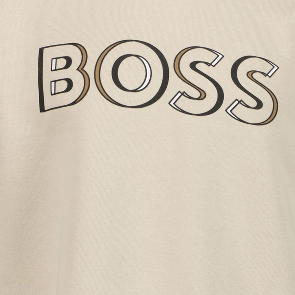 Boss Kids Boys Sweater in Light Beige