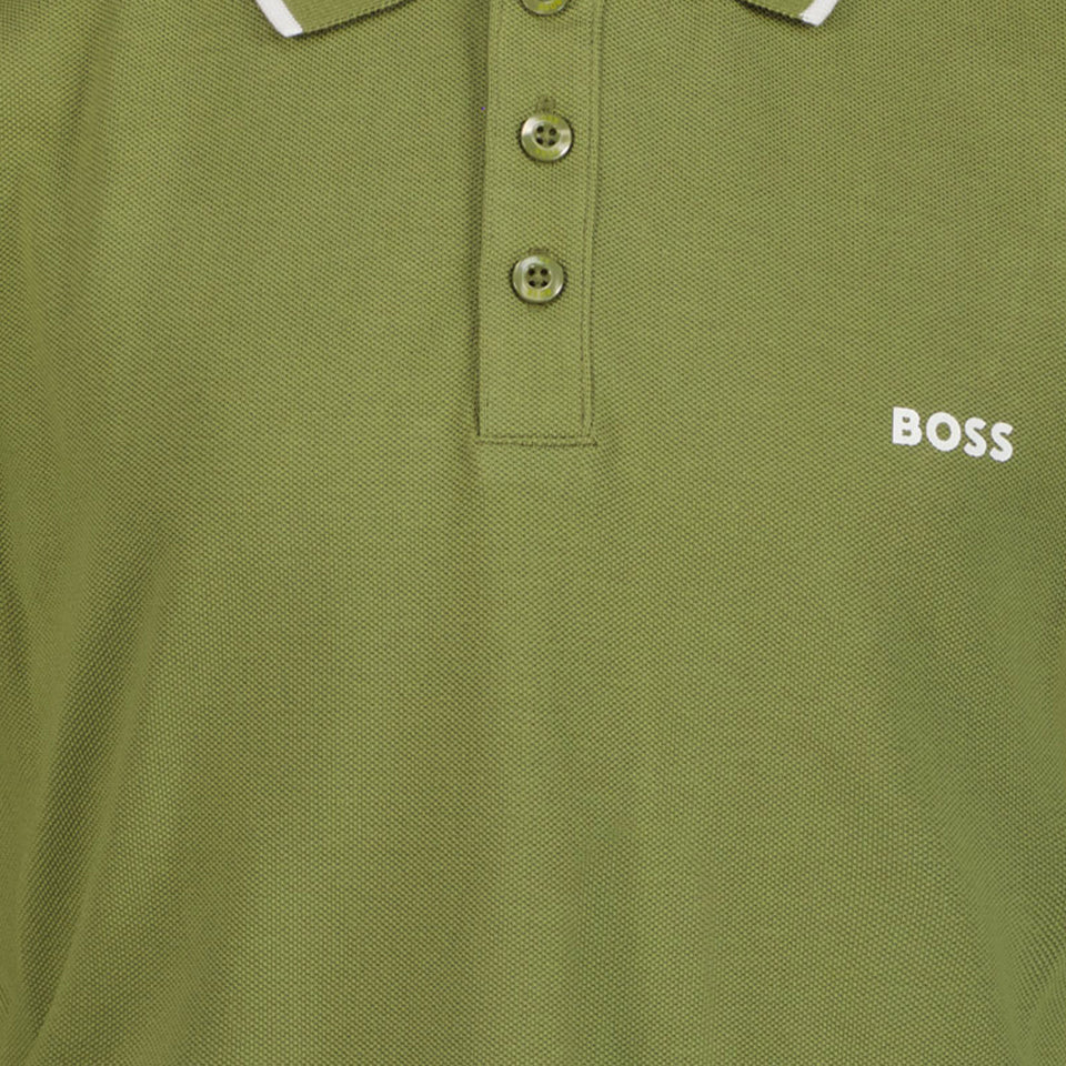 Boss Kinder Jongens Polo In Olijf Groen