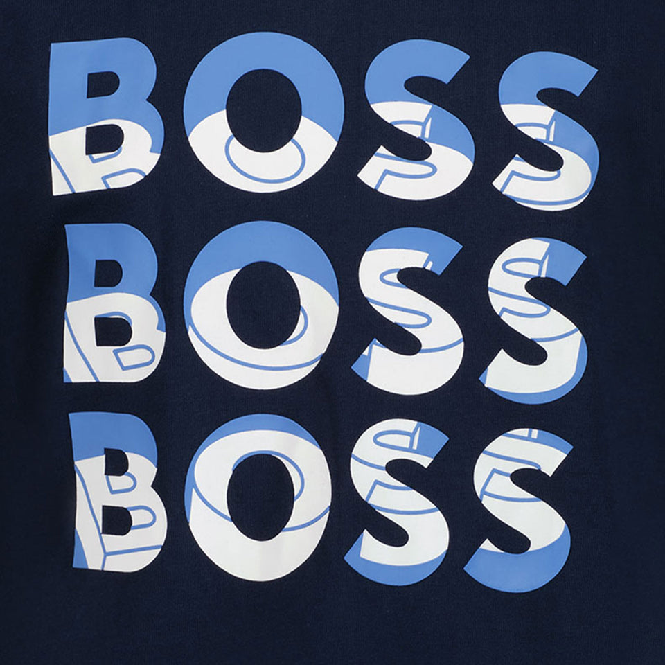 Boss Kids Boys in T-Shirt Navy