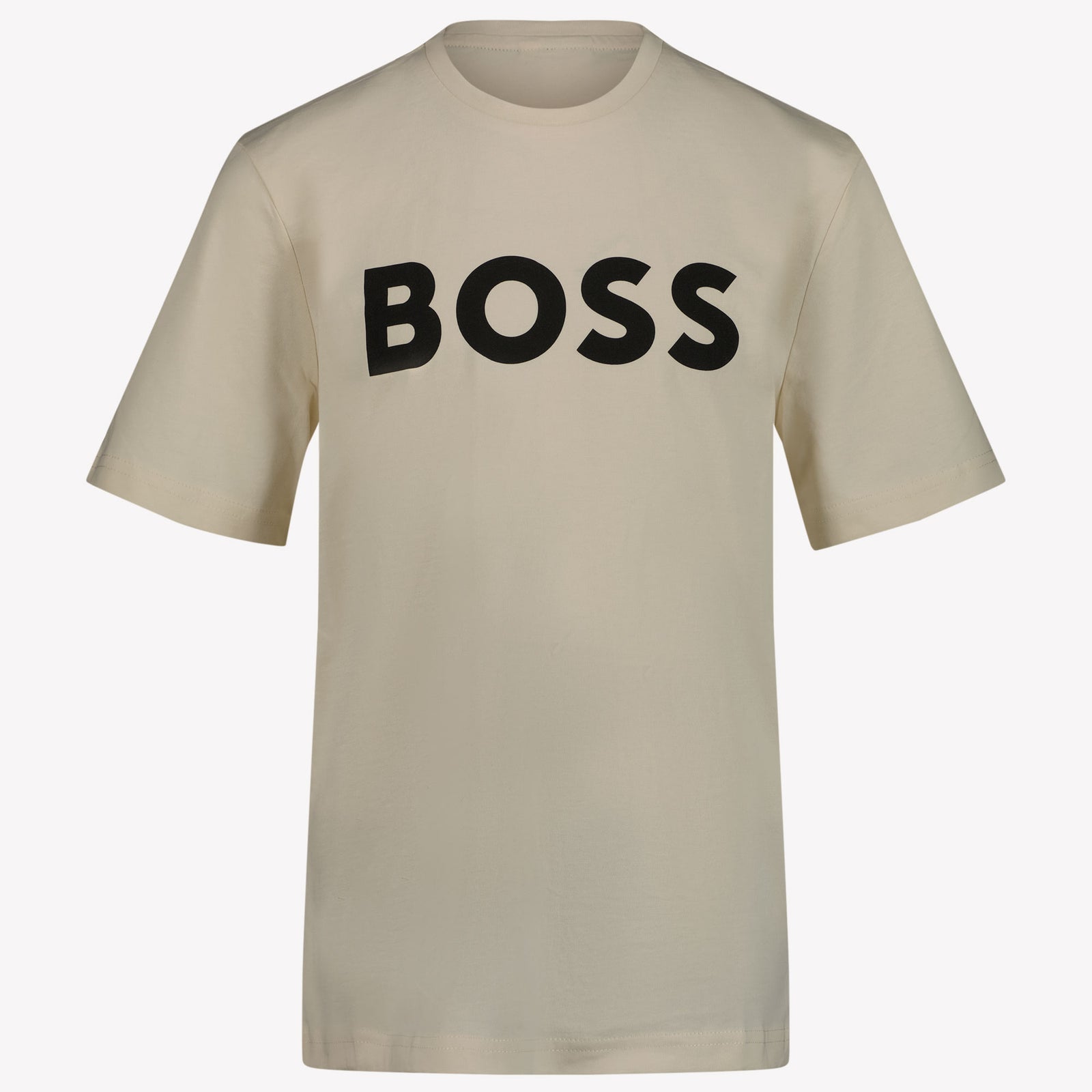 Boss Kinder Jongens T-Shirt In Licht Beige