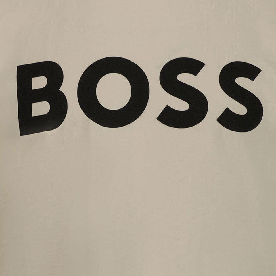 Boss Kids Boys in T-Shirt Light Beige