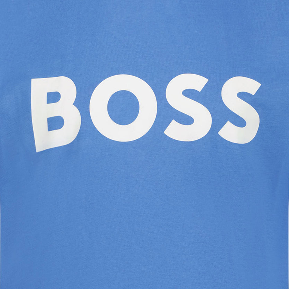 Boss Kids Boys in T-Shirt Blue