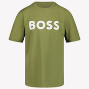 Boss Kids Boys in T-Shirt Olive Green