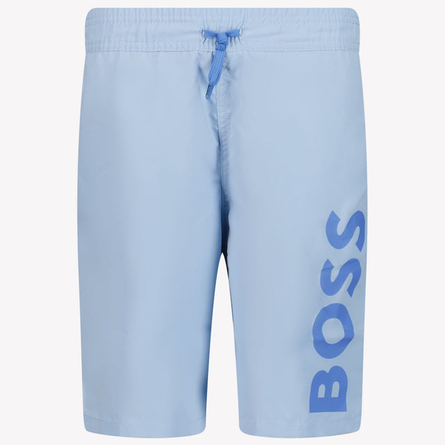 Boss Kids Boys Swimwear In Light Blue