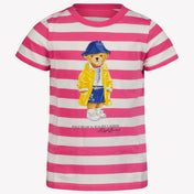 Ralph Lauren Kinder Meisjes T-Shirt In Fuchsia