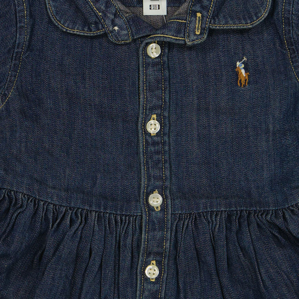 Ralph Lauren Baby Meisjes Jurk In Blauw