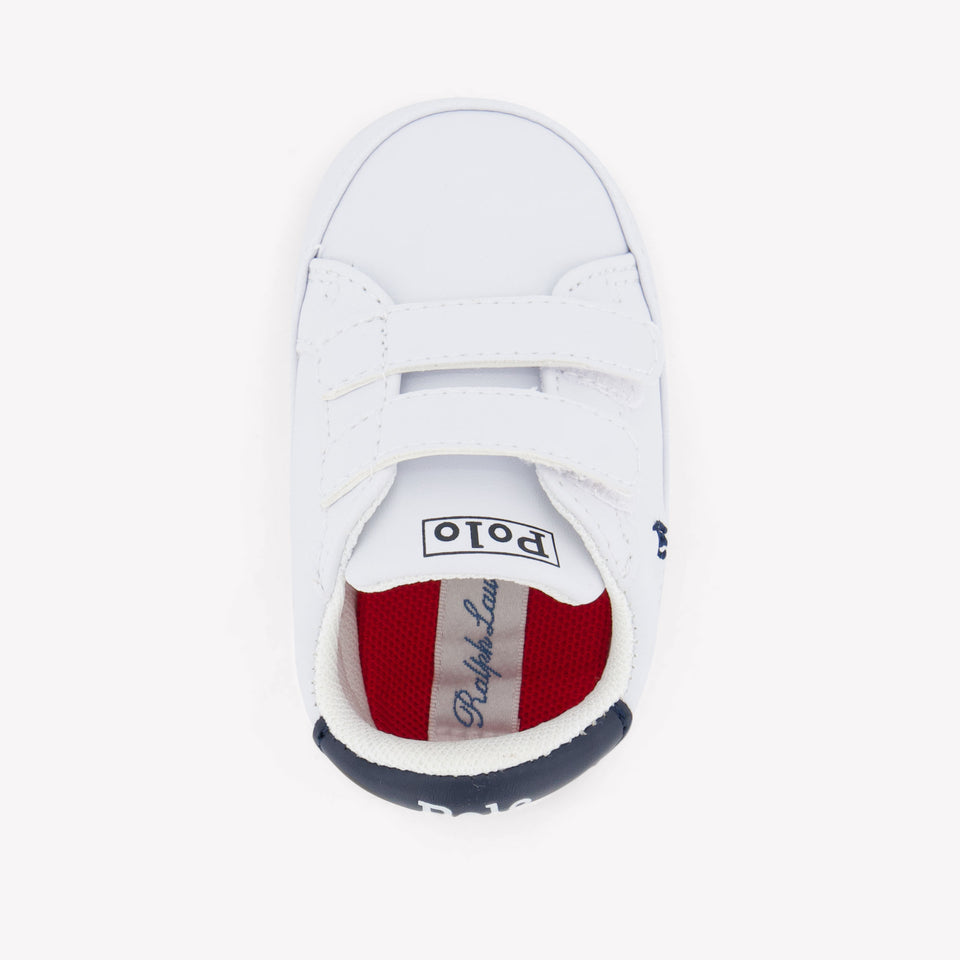 Ralph Lauren Heritage Court Baby Boys Sneakers In White