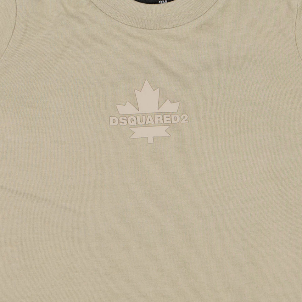 Dsquared2 Baby Unisex T-Shirt in Beige