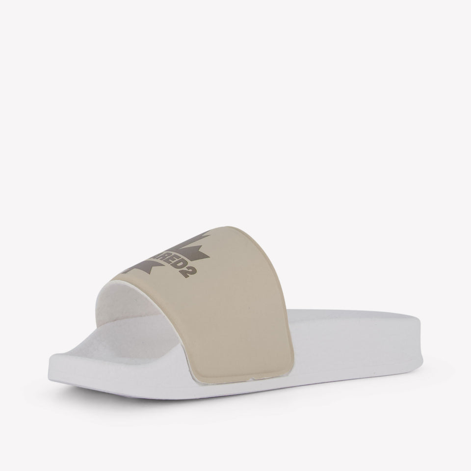 Dsquared2 Unisex Flipflops In Beige