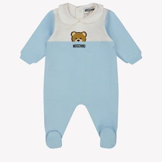 Moschino Baby Unisex Playsuit in Light Blue