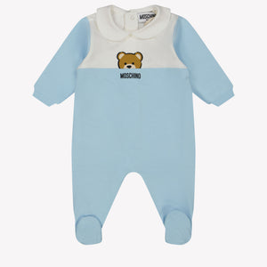 Moschino Baby Unisex Playsuit  Light Blue