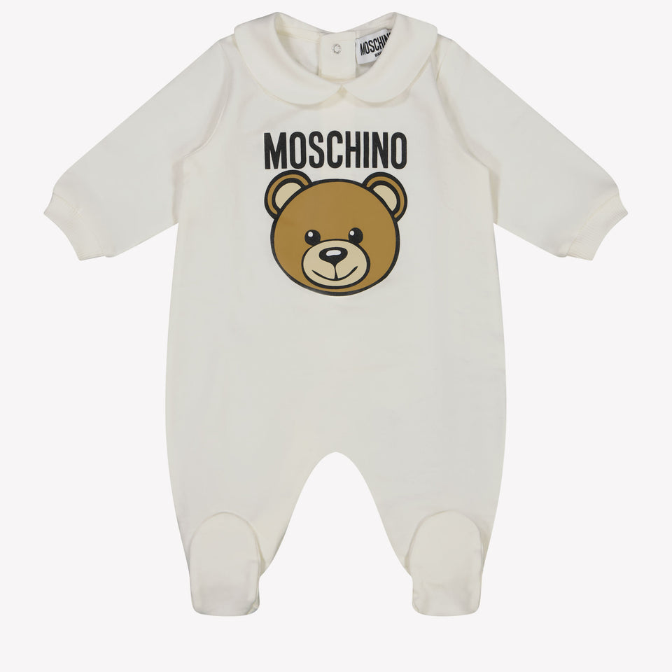 Moschino Baby Unisex Playsuit in OffWhite