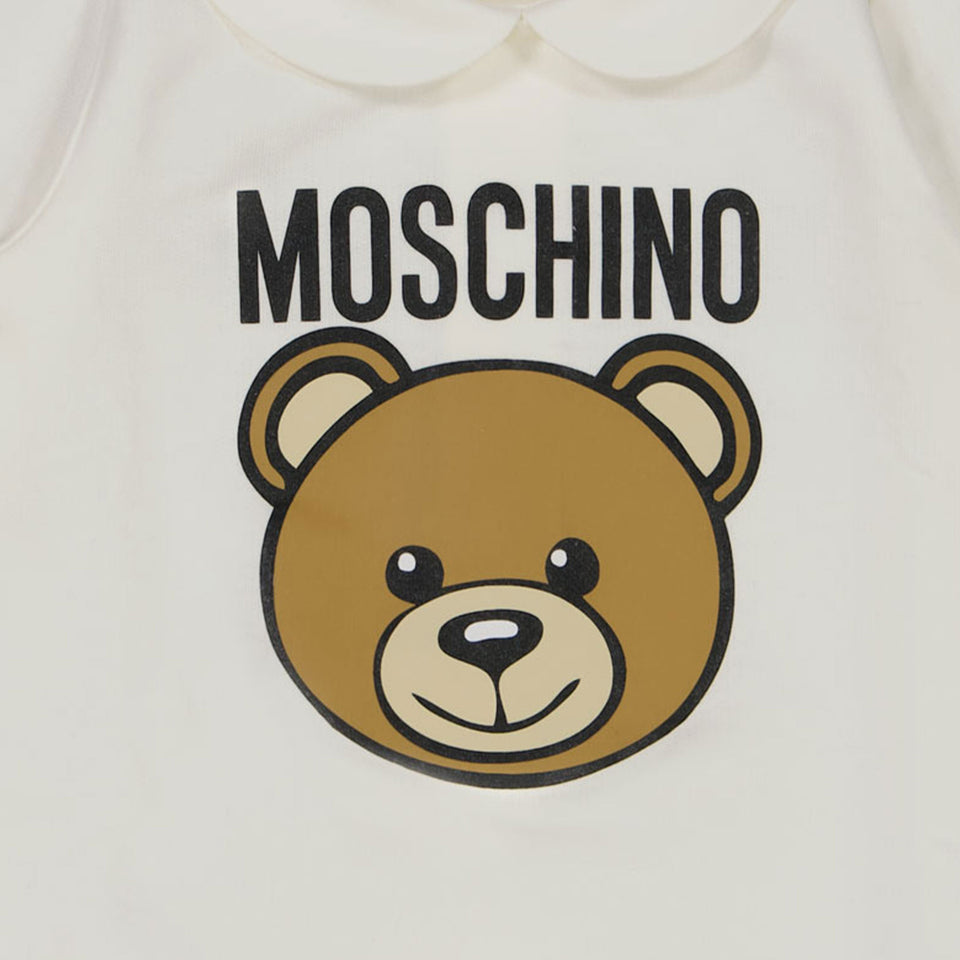 Moschino Baby Unisex Playsuit in OffWhite