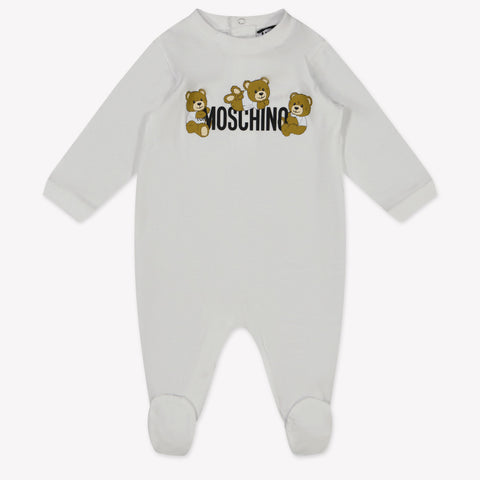 Moschino Baby Unisex Playsuit in White