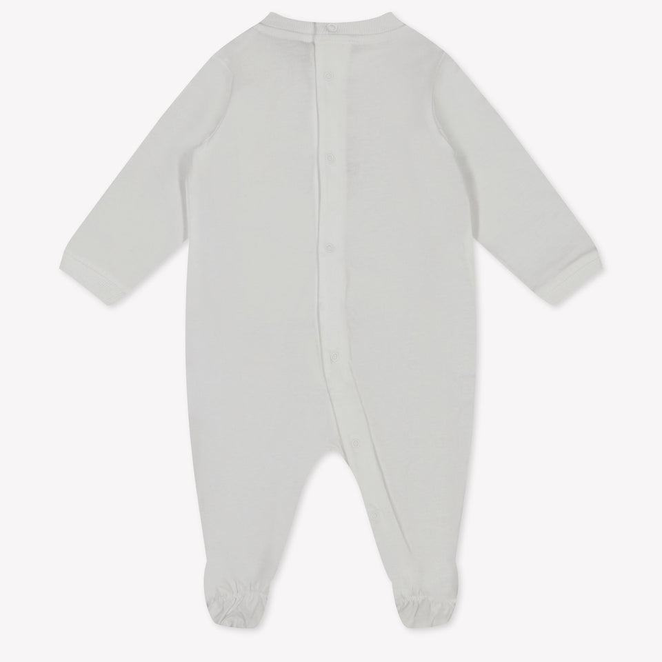 Moschino Baby Unisex Playsuit in White