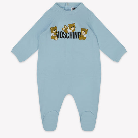 Moschino Baby Unisex Playsuit in Light Blue