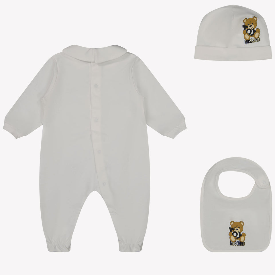 Moschino Baby Unisex Playsuit in White