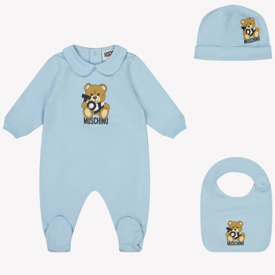 Moschino Baby Unisex Playsuit in Light Blue