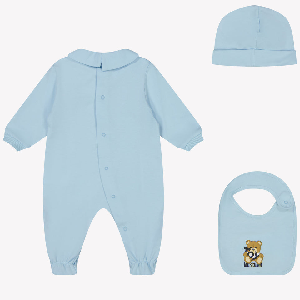 Moschino Baby Unisex Playsuit in Light Blue