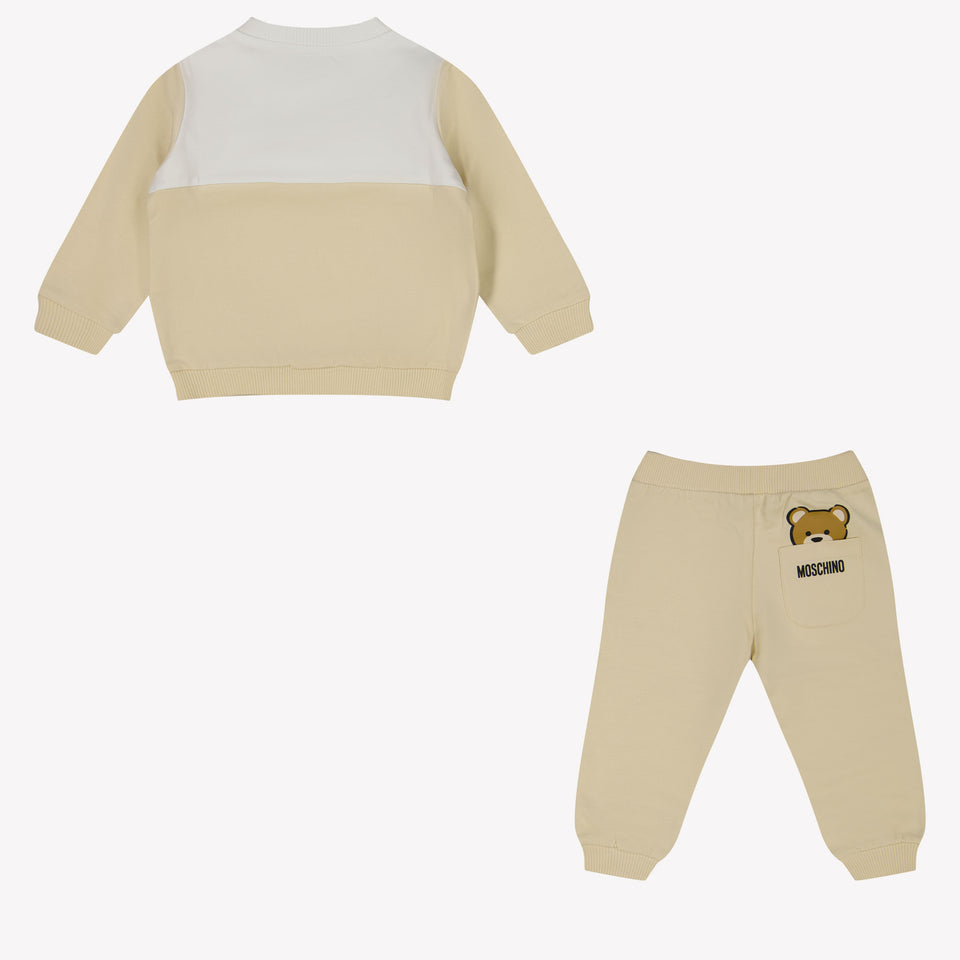 Moschino Baby Unisex Tracksuit in Beige