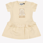 Moschino Baby Girls Dress In Beige