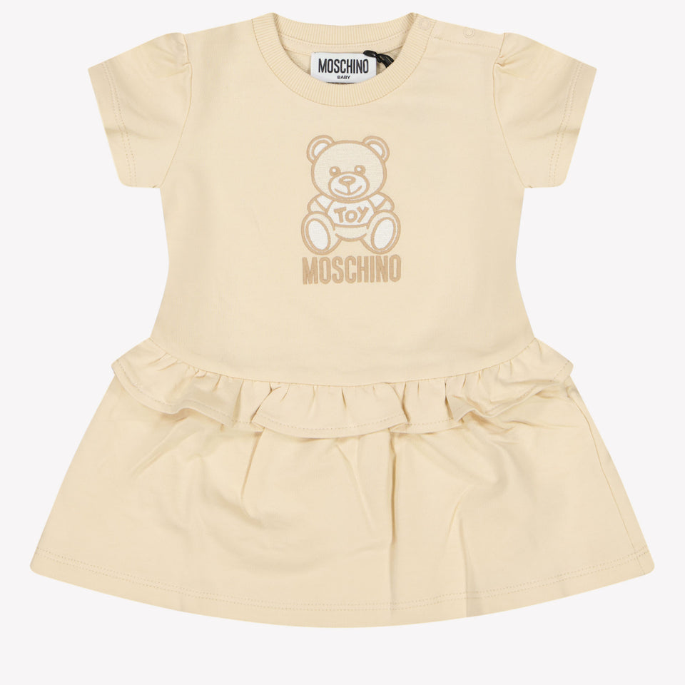 Moschino Baby Girls Dress In Beige