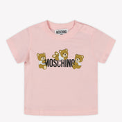 Moschino Baby Meisjes T-Shirt In Licht Roze