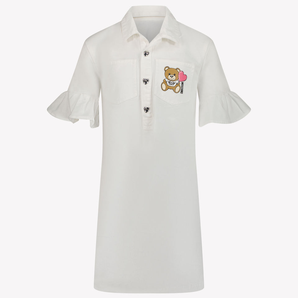 Moschino Kids Unisex Dress in White