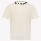 Palm Angels Kids Girls in T-Shirt OffWhite