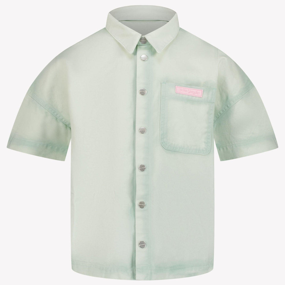 Palm Angels Kids Girls Blouse in Mint