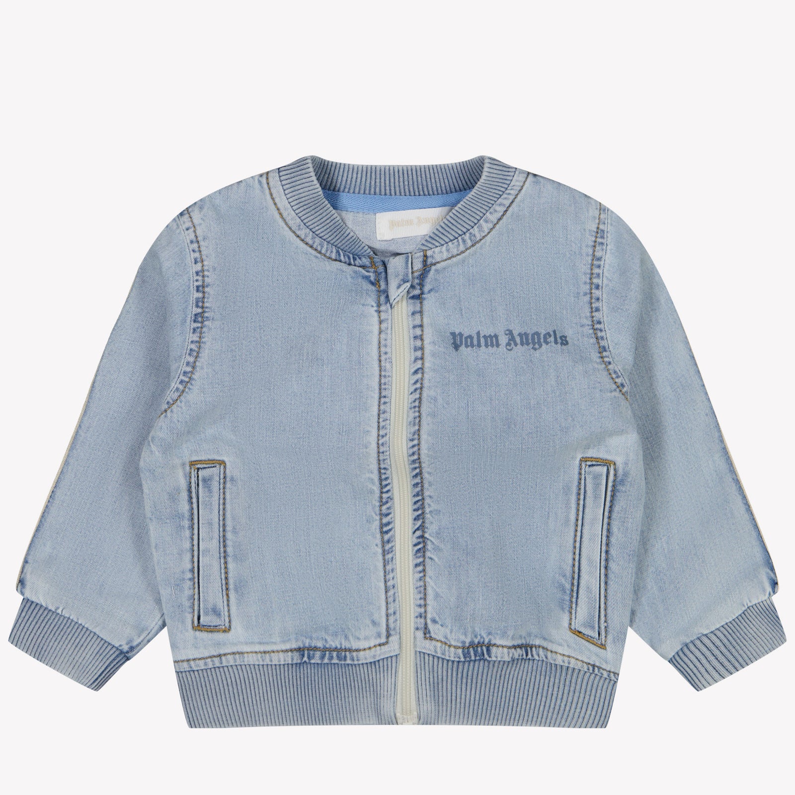 Palm Angels Baby Jongens Vest In Licht Blauw