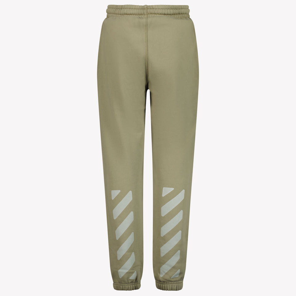 Off-White Kids Boys in Trousers Olive Green