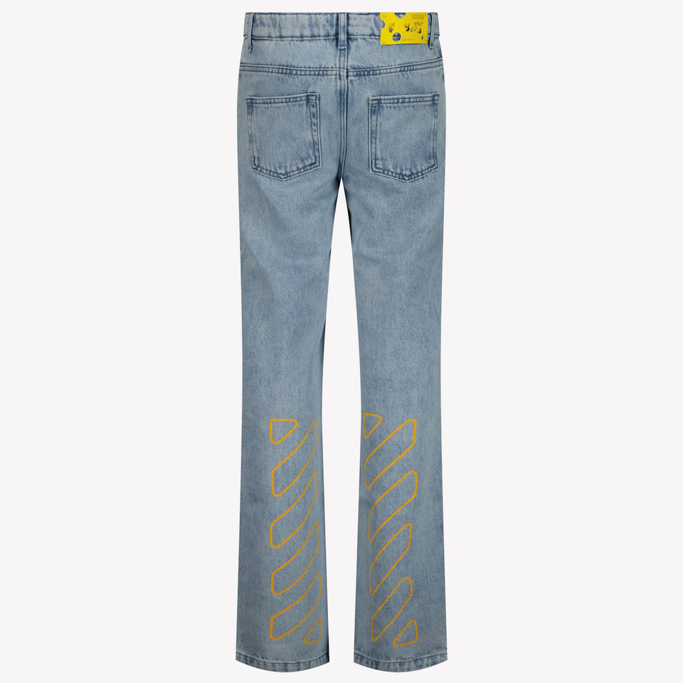 Off-White Kinder Jongens Jeans In Licht Blauw