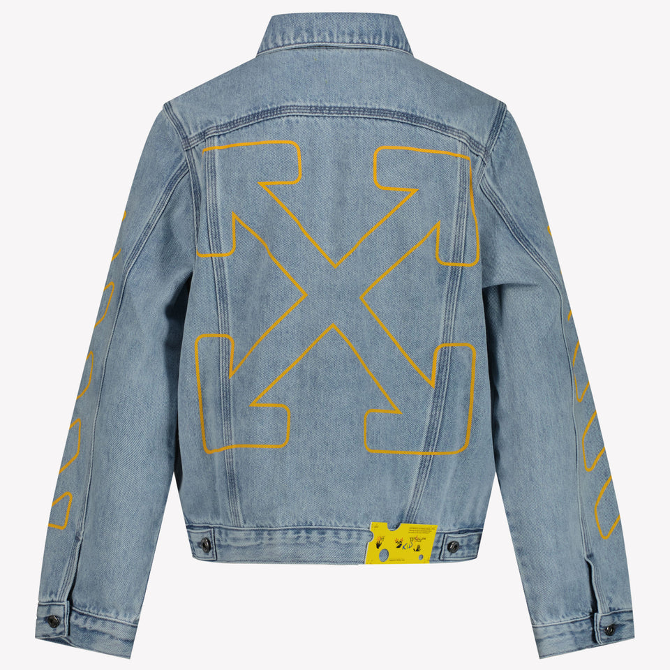 Off-White Kids Unisex Jackets In Light Blue