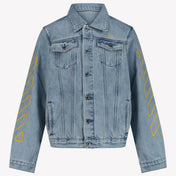 Off-White Kids Unisex Jackets In Light Blue