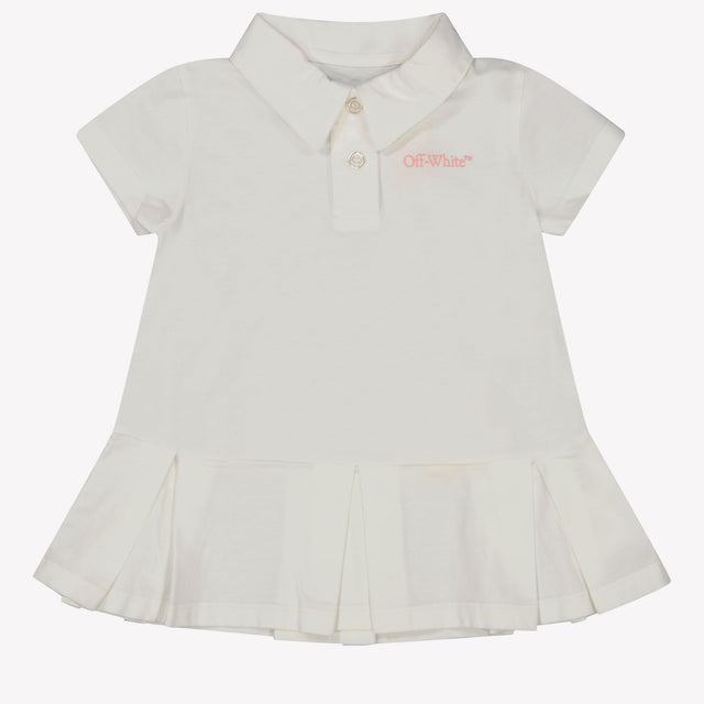 Off-White Baby Meisjes Jurk In Wit