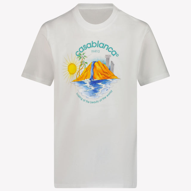 Casablanca Kids Unisex T-Shirt in White