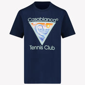 Casablanca Kids Unisex T-Shirt in Navy