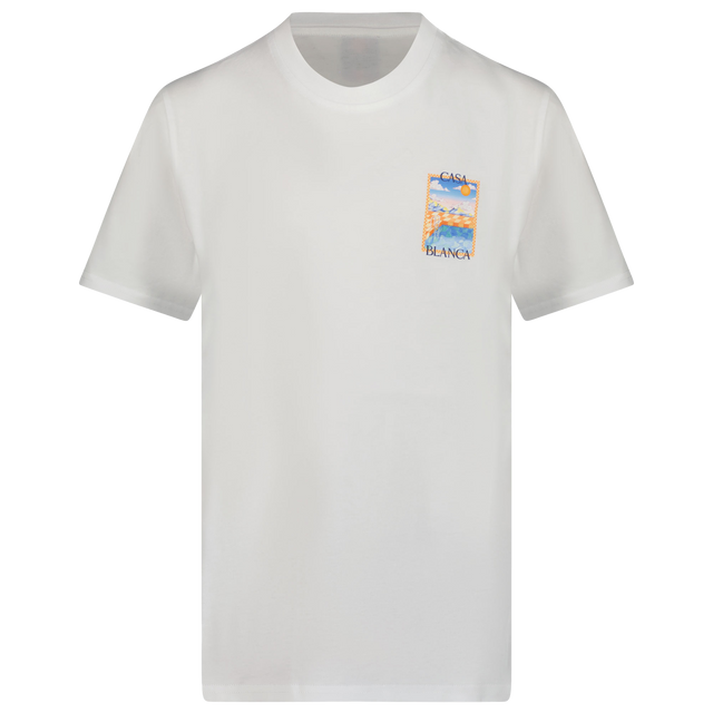 Casablanca Kids Unisex T-Shirt in White