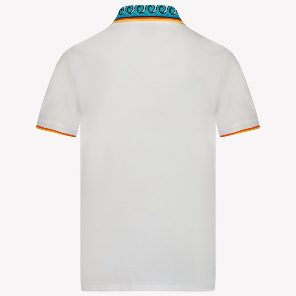 Casablanca Kids Boys Polo In White